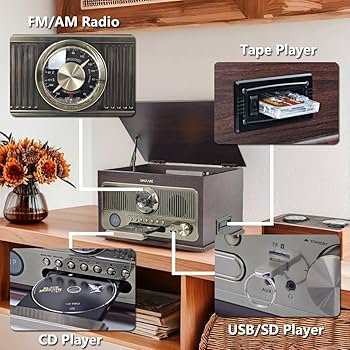 Amazon.com: All in One Vintage 3 Speed Vinyl Record Player