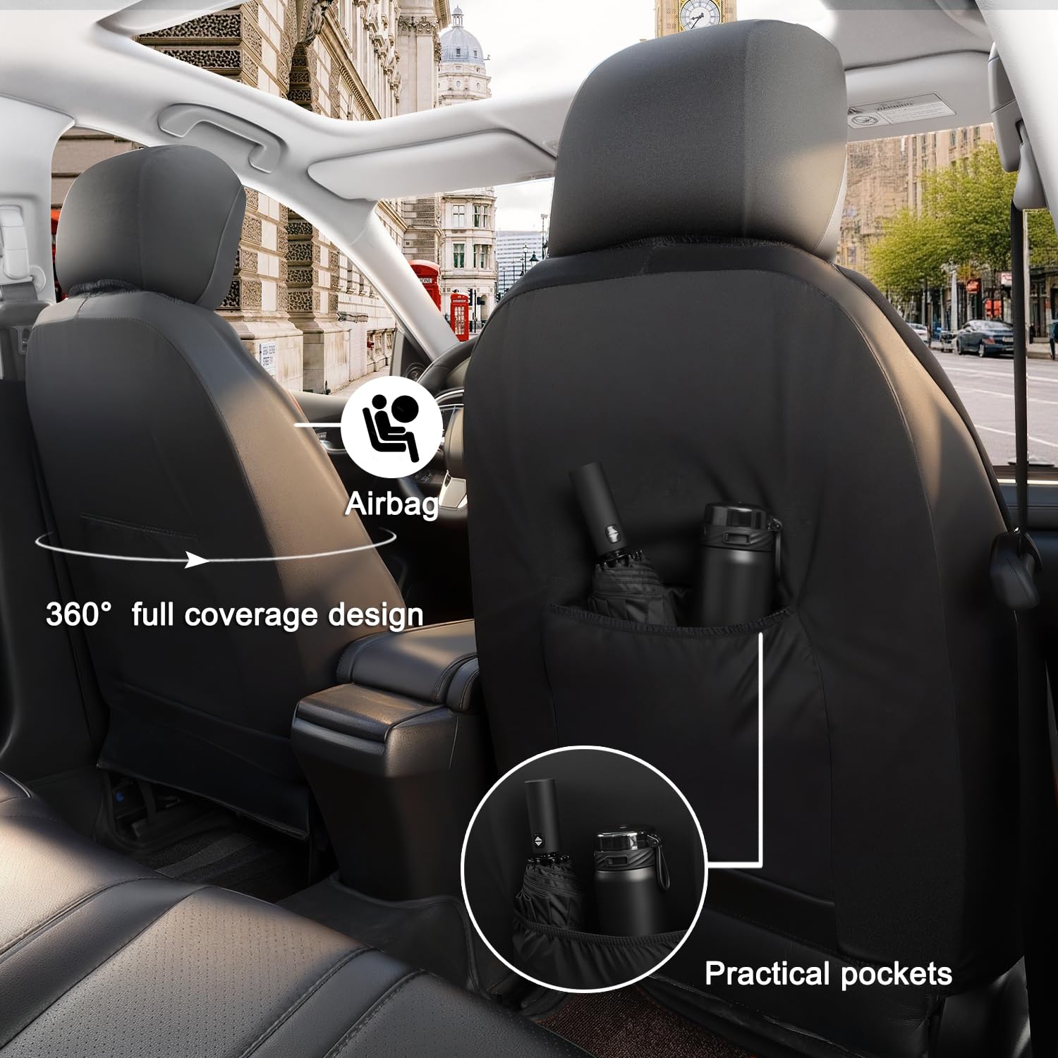 Amazon.com: GIANT PANDA Front Seat Covers for Honda CRV HRV Civic