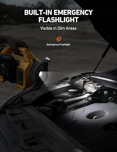 Miniatura 8 de AstroAI Inflador de neumáticos inalámbrico, compresor de aire portátil para automóvil de 160 PSI con pantalla HD, 3 fuentes de alimentación y