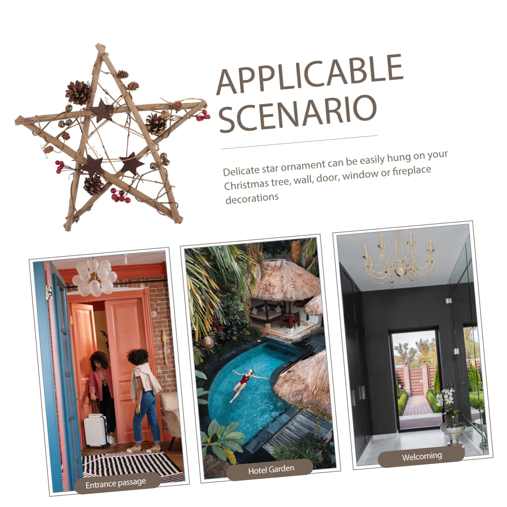 Decorazioni per Albero di Natale Forma di Stella Appendini per Albero di Natale Realizzato in Materiale Sicuro e Durevole Design Moda e Adorabile