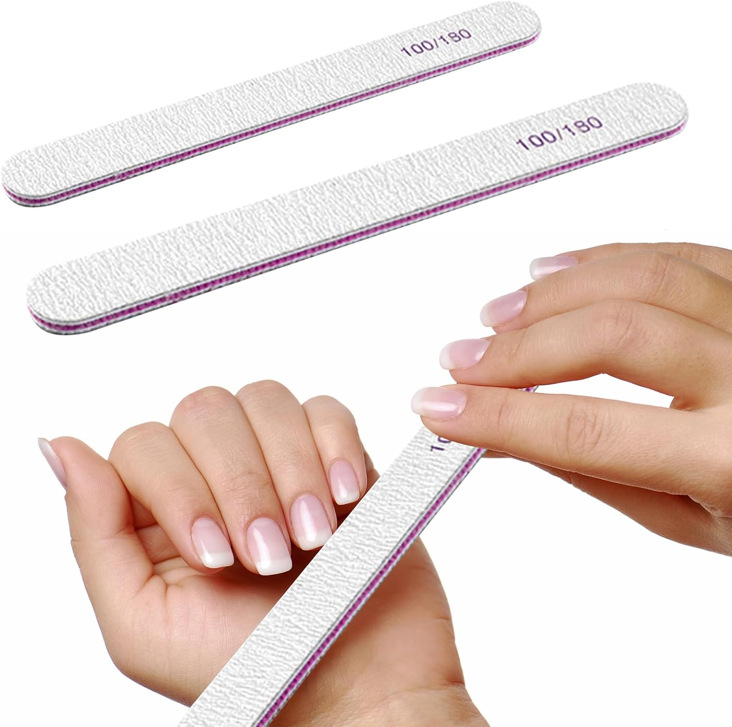 Rough Nail File,2Pcs Nail Files for Acrylic/Natural Nails