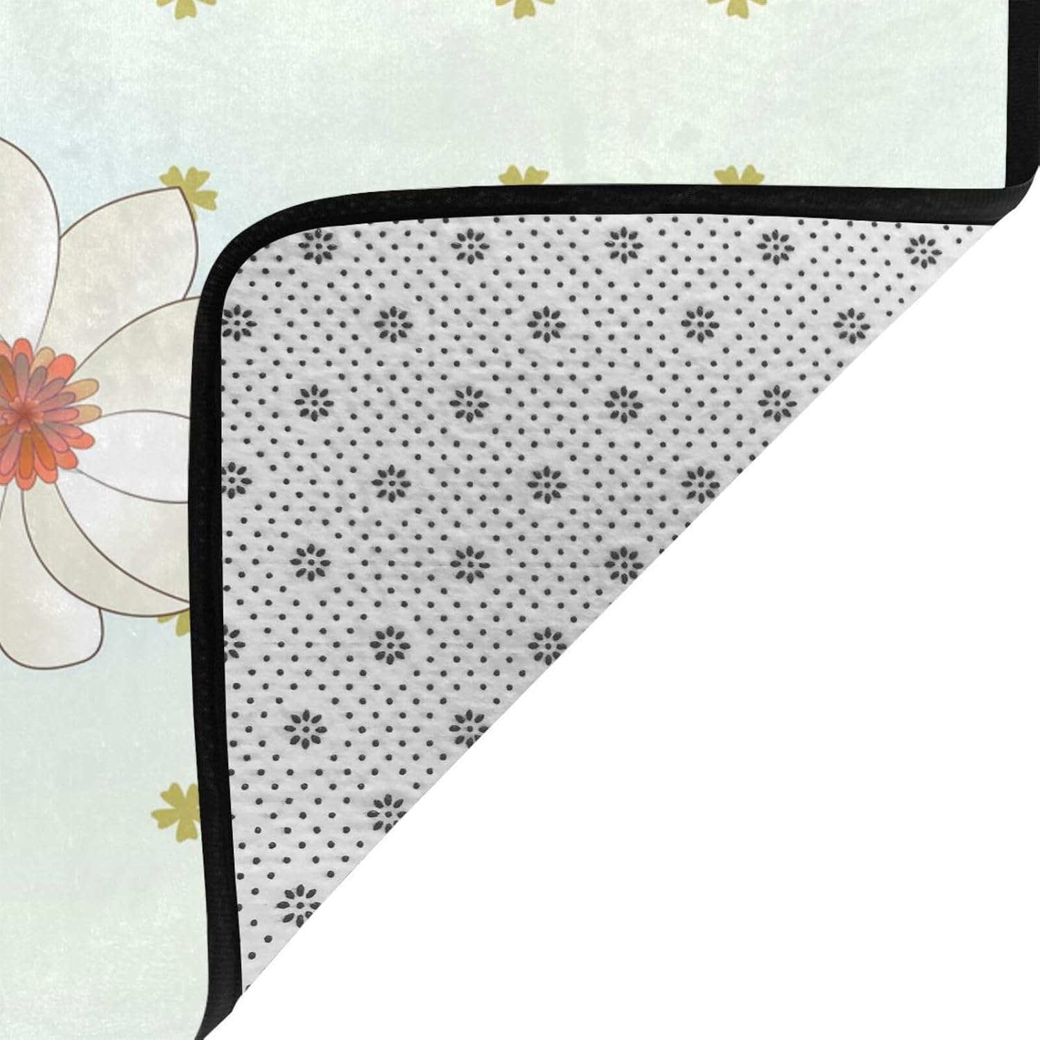 Camellia in Bloom Printed Floor mat 80x58 inches, Non-Slip Decorative Carpet for Bedroom and Living Room