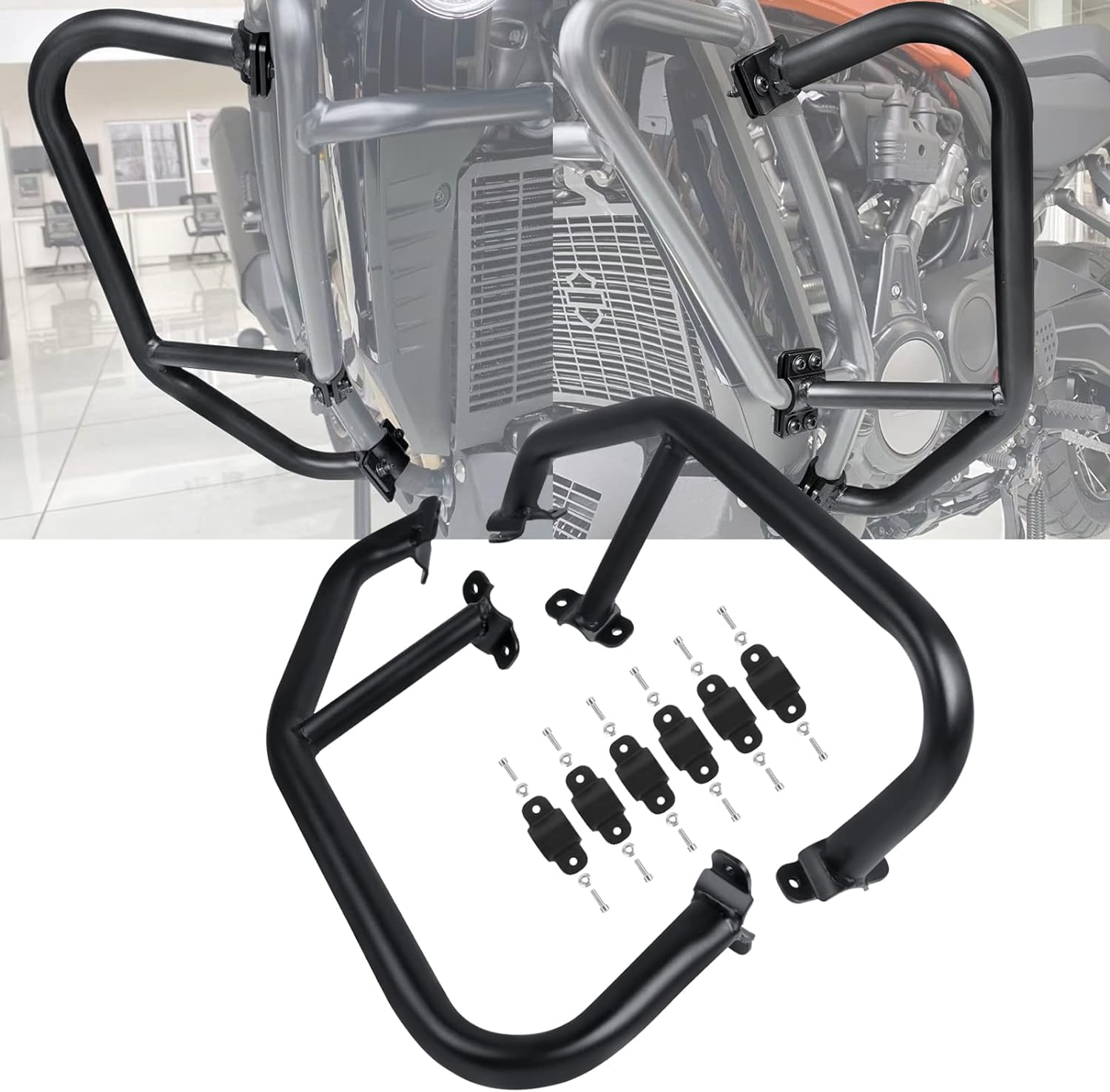 Worldmotop Highway Crash Bar Engine Guard Compatible with Harley PAN America 1250 RA1250 PA1250 PAN America 1250S 2020 2021 2022 2023 2024 2025(for PAN America 1250)
