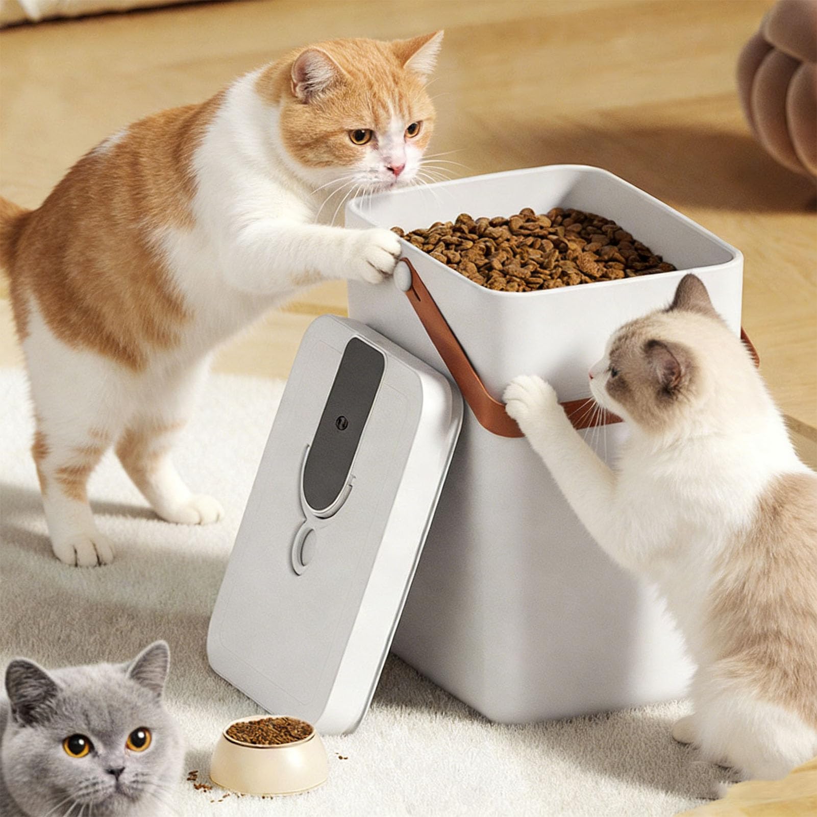 Seau de Nourriture pour Animaux de Compagnie 13L avec Joint