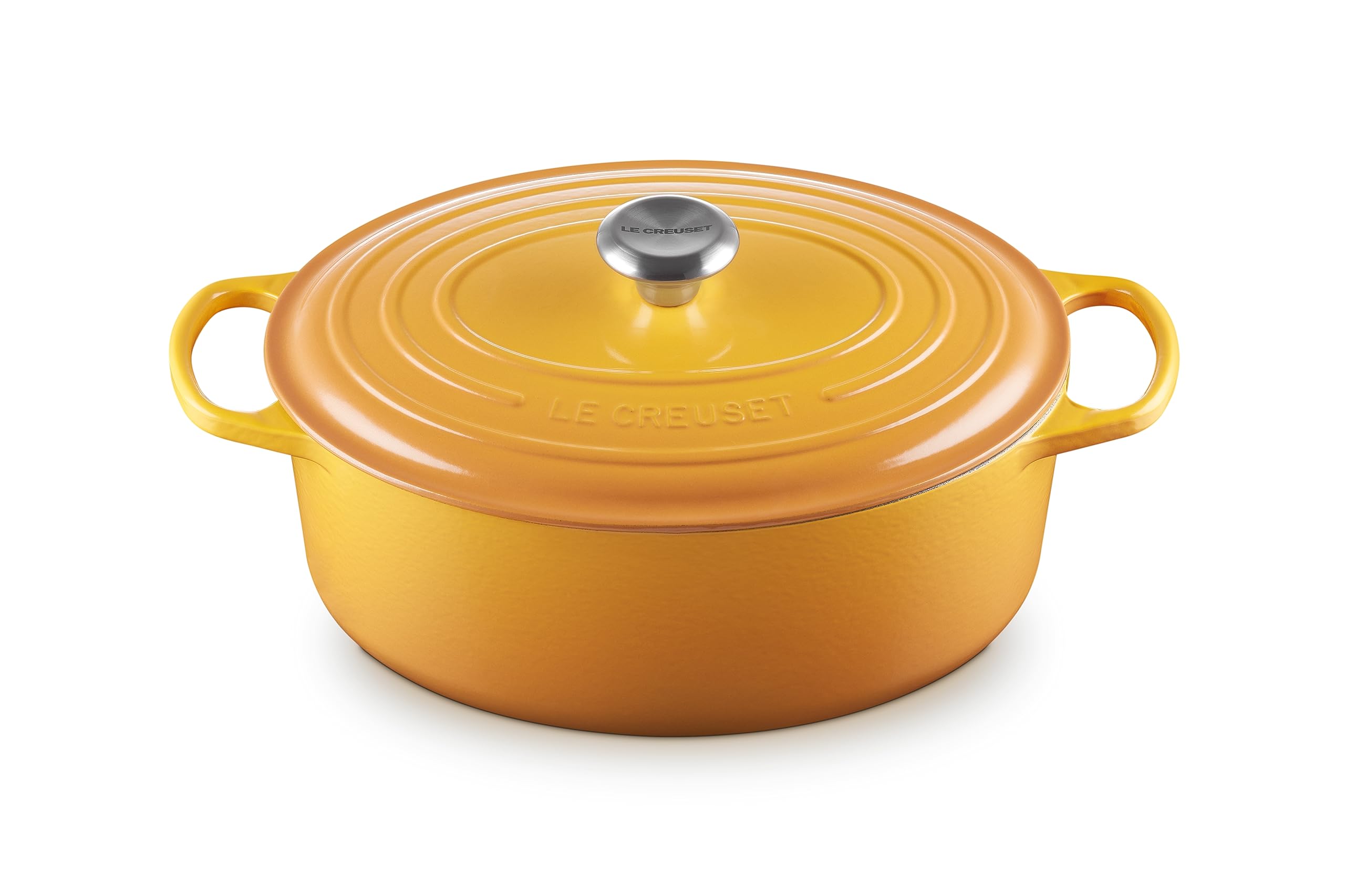 Le Creuset Signature Gusseisen-Bräter mit Deckel, Ø 31 cm, Oval, Für alle Herdarten und Induktion geeignet, Volumen: 6,3 l, 5,705 kg, Nectar, 21178316724430
