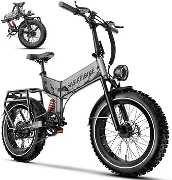 SASIKEIBIKE Folding Electric Bike for Adults,Commuter Mountain Ebike