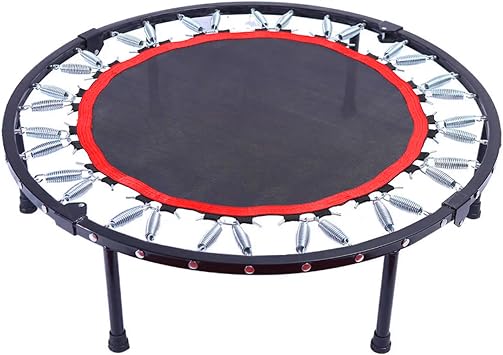 Trambolin 102 cm 40 Yuvarlak Stabil Çelik Çerçeve 22 cm Yükseklik Çocuk ve Yetişkin için Taşınabilir Profesyonel Fitness Egzersiz Trampolini