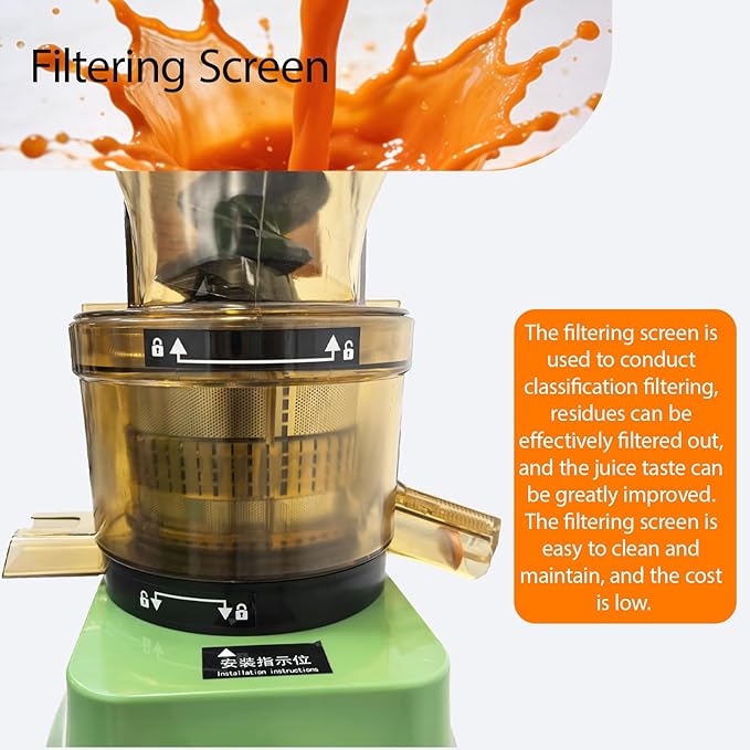 Extractor de Jugos Comercial con Control Reversa y Alta Producción 110V 500W miniatura 5