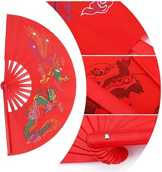 Chinese Fans Folding Fan, Folding Hand Fan Tai Chi Fan, Decorative Folding Fans Popping Fans for Line Dancing, Right Hand Wushu Dance Practice Training