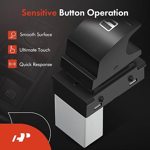 Miniatura 5 de A-Premium Interruptor de ventana eléctrico compatible con Volkswagen Jetta 2005-2017, Passat 2006-2017, Touareg 2004-2017, Golf 11-13, Tiguan