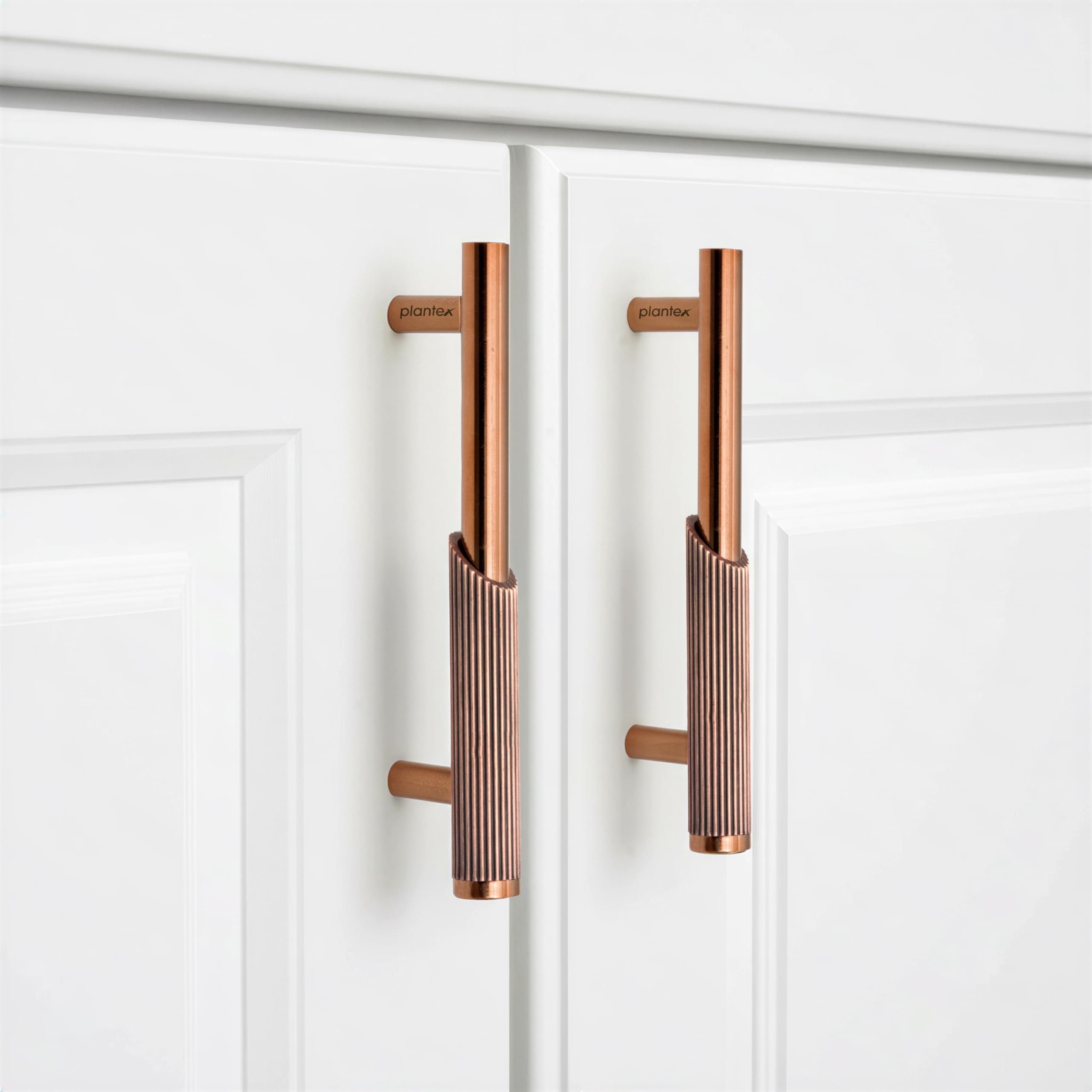 Plantex Stainless Steel & Aluminium Cabinet Handle/96mm Wardrobe Handle for Home/Cupboard Door Pull-Push Handles for Office - Pack of 2 (Rose Gold)