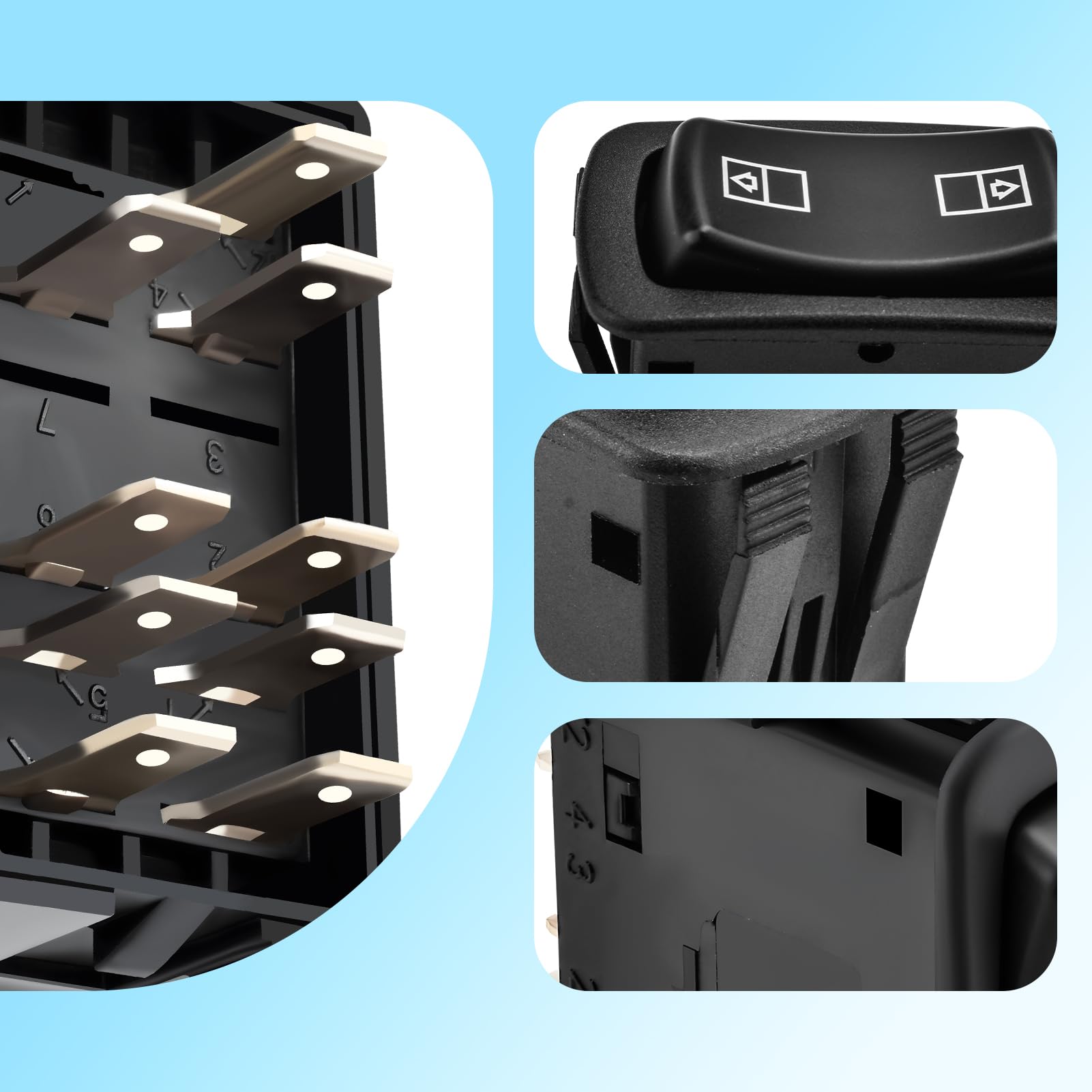 Interruttore Finestra A Bilanciere AWTURBO | Sostituisce 82278971, Compatibile Mack 1MR4323M15, 1MR4341AM15, 1MR4341BM15, 1MR4341M15, L1MR4323M15