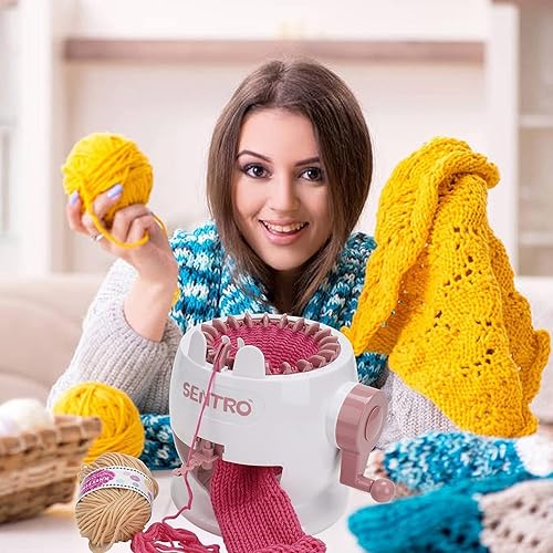 Miniatura 3 de YIMORIA Sentro - Máquina de tejer rotativa para adultos y niños, inteligente de 22 agujas, adecuada para principiantes, calcetines eficientes de