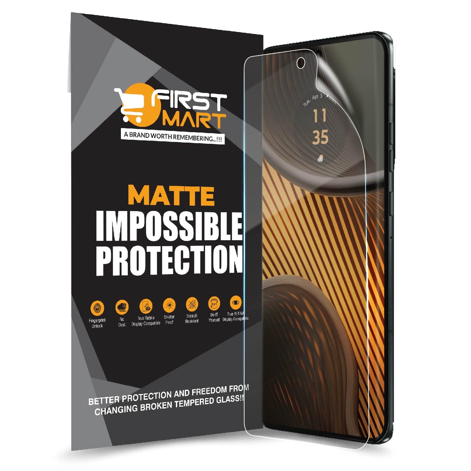 FIRST MART Screen Protector for Motorola Edge 50 Ultra 5G - Nano Fiber Unbreakable Membrane Case Friendly Full Edge to Edge Screen Coverage & Installation Kit (Matte) (B0D7TJ3VHH) Amazon Price History, Amazon Price Tracker