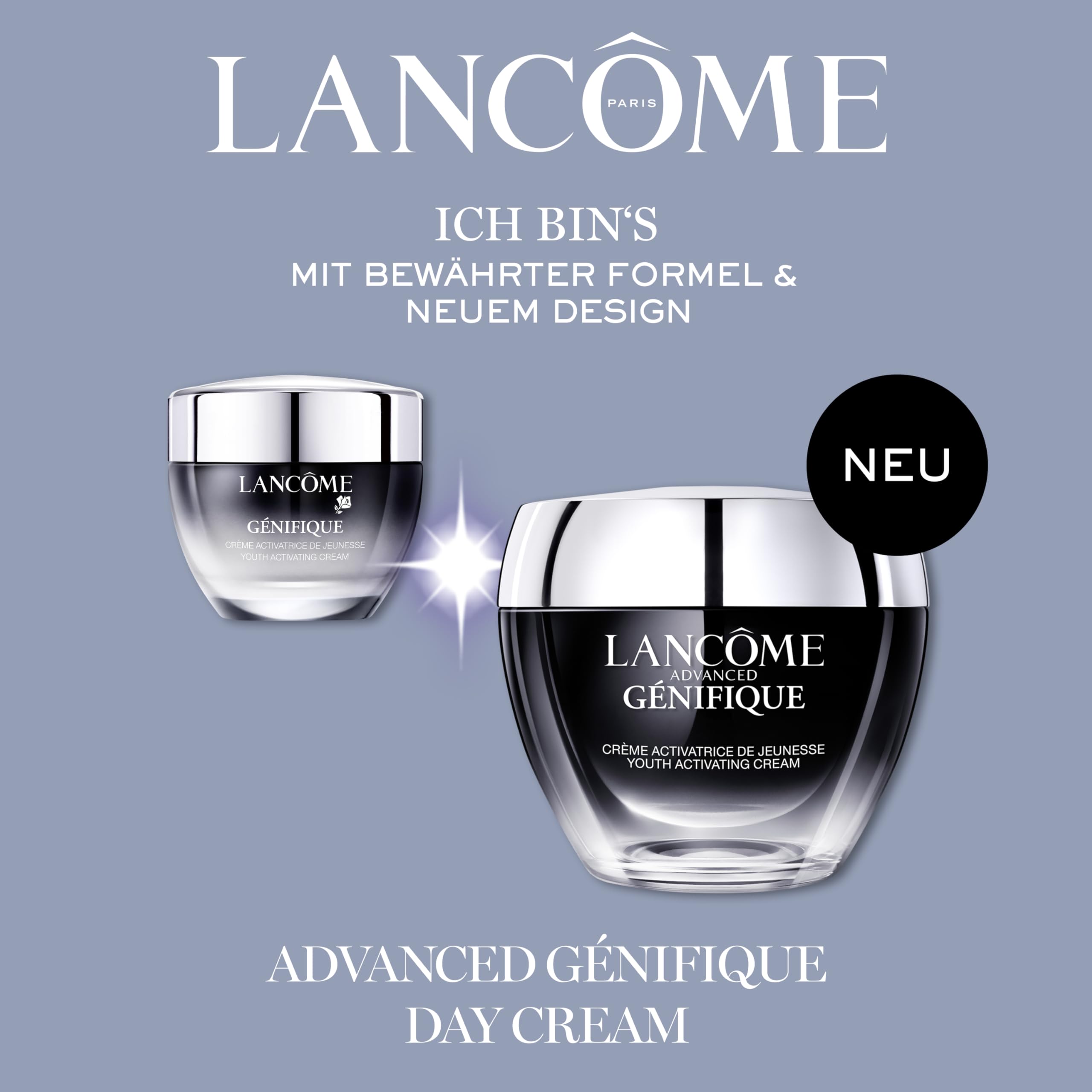 Lancôme Génifique Creme Tagescreme, Anti-Aging Gesichtspflege, intensive Feuchtigkeitspflege mit Hyaluronsäure, ideale Make-up-Grundlage, 50ml