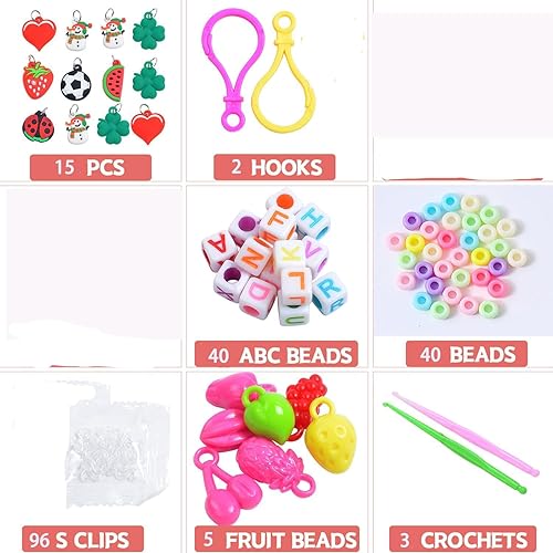 Miniatura 2 de JIYAKO - Kit de pulsera de goma para más de 2500 unidades, kit de fabricación de pulseras de telar para niños, juego de bandas de goma, kit