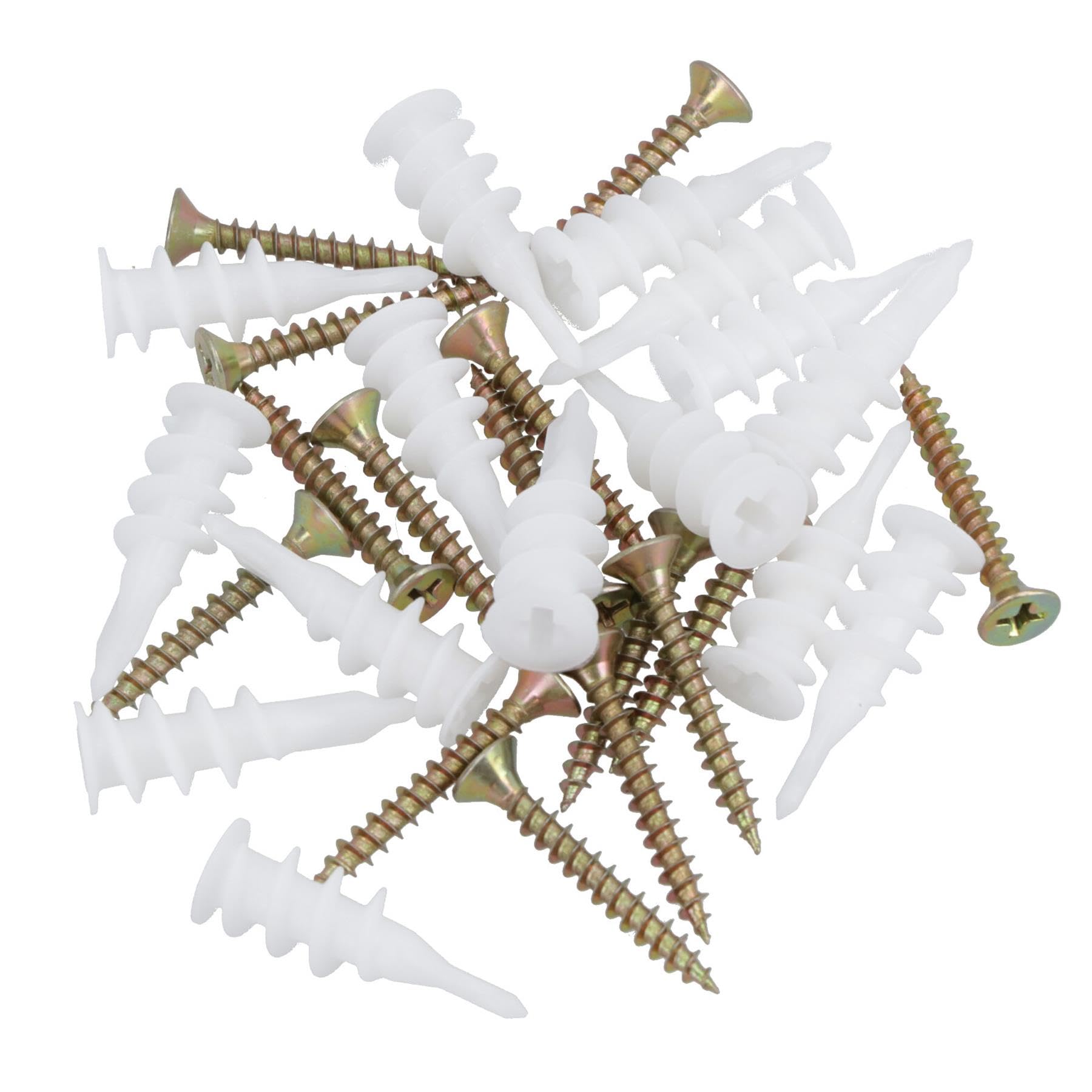 Plasterboard Nylon Fixings Cavity Wall Speed Anchor Plugs and Screws 33mm 30pc
