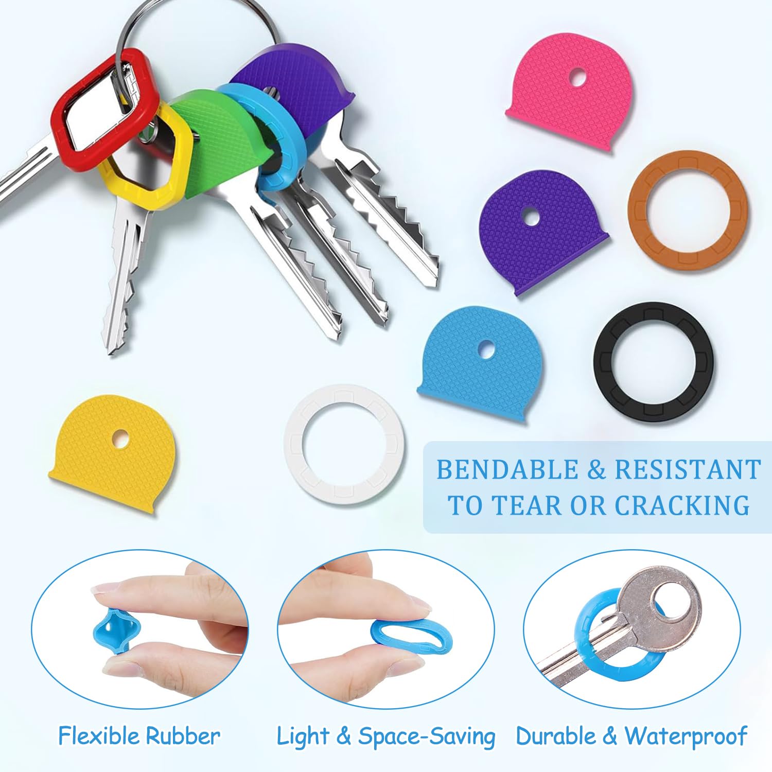 CYH Couvre Clés, 40 Pièces Cap Clé Caches de Clés Flexibles, Key Caps