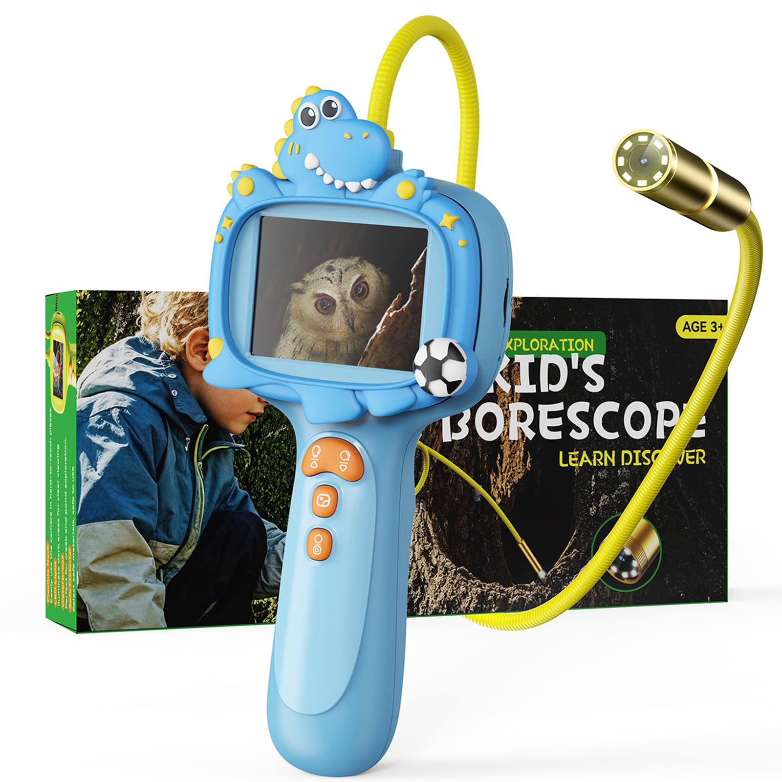 Kids Borescope Borescope Camera Toy with Light for Kids - STEM Science Educational Toy for 4 5 6 7 8 9 10 Years Old Boys Girls Birthday Gift, Snake