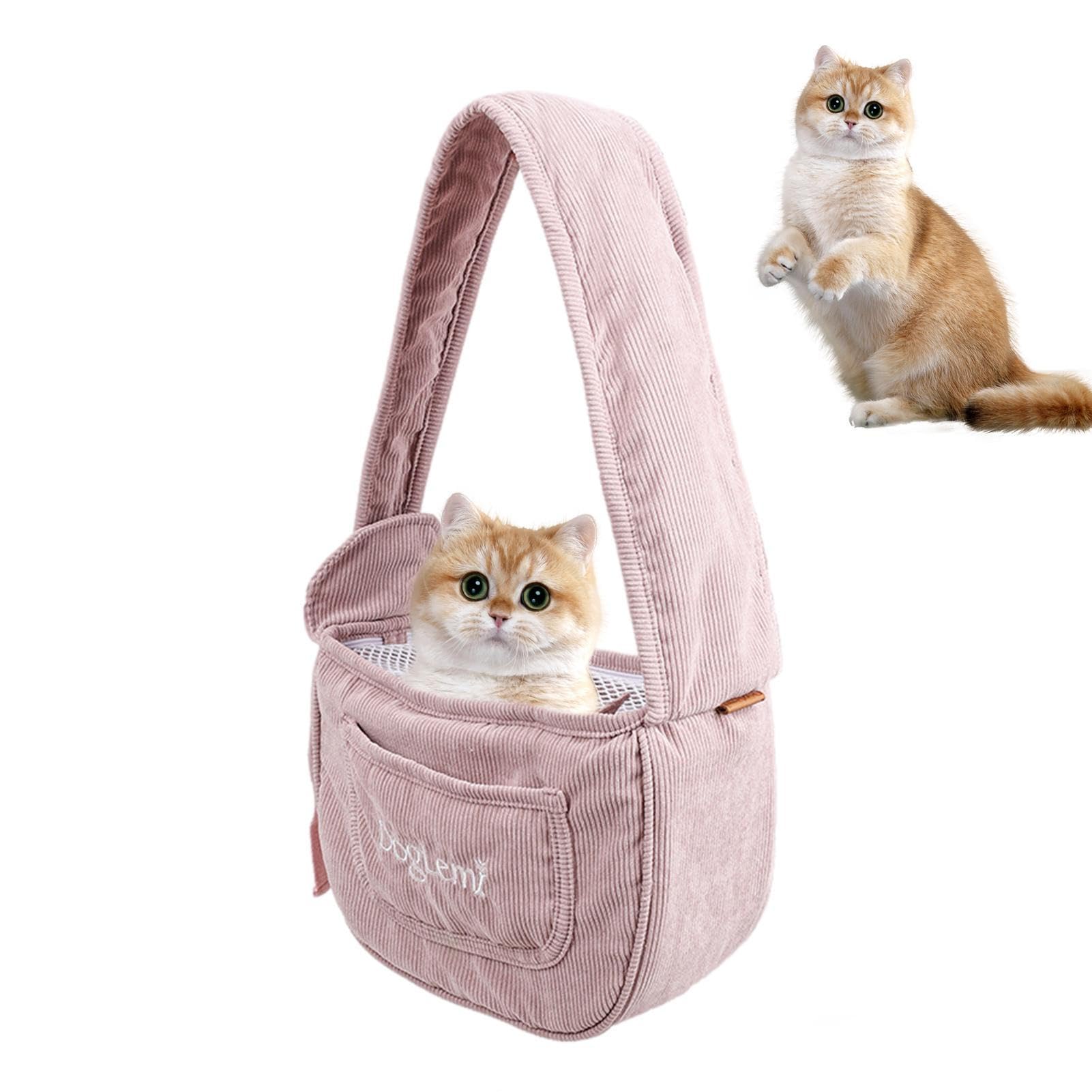 Harnais pour animaux de compagnie, sac imperméable pour chat, petit harnais respirant pour chien, harnais confortable pour animaux de compagnie avec sangles, filet respirant sac de transport