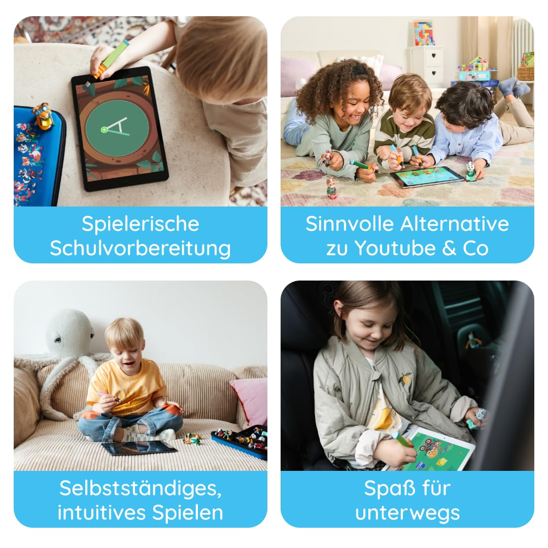 Edurino Starterset Yuki Kreativität & Malen ab 4 J. inkl. Eingabestift | Innovatives & digitales Lernspiel | Farbenlehre & Malexperimente | Entwerfen eigener Kostüme, Figuren & Bühnenbilder