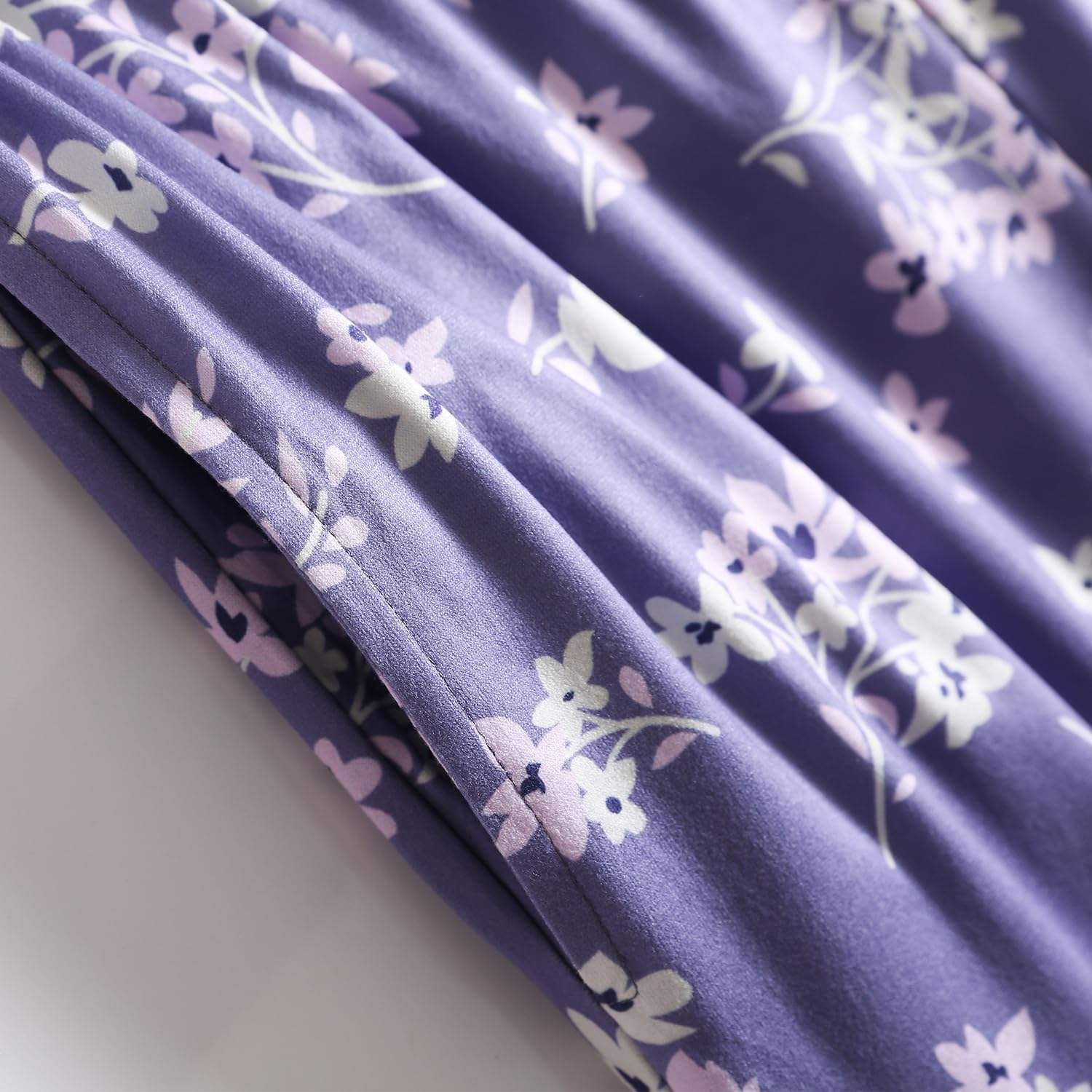 PNAEONG Womens Pajama Sets Comfy Pj Sets Short Sleeve Crew Neck Top and Printd Long Pants Loungewear Sleepwear - Image 7