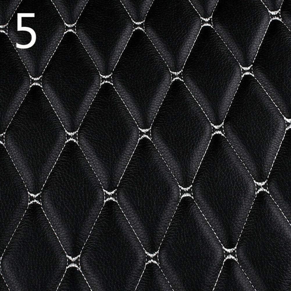Tong Gu Quilted Foam Fabric Faux Leather Thick Sponge Backing Upholstery (Black)