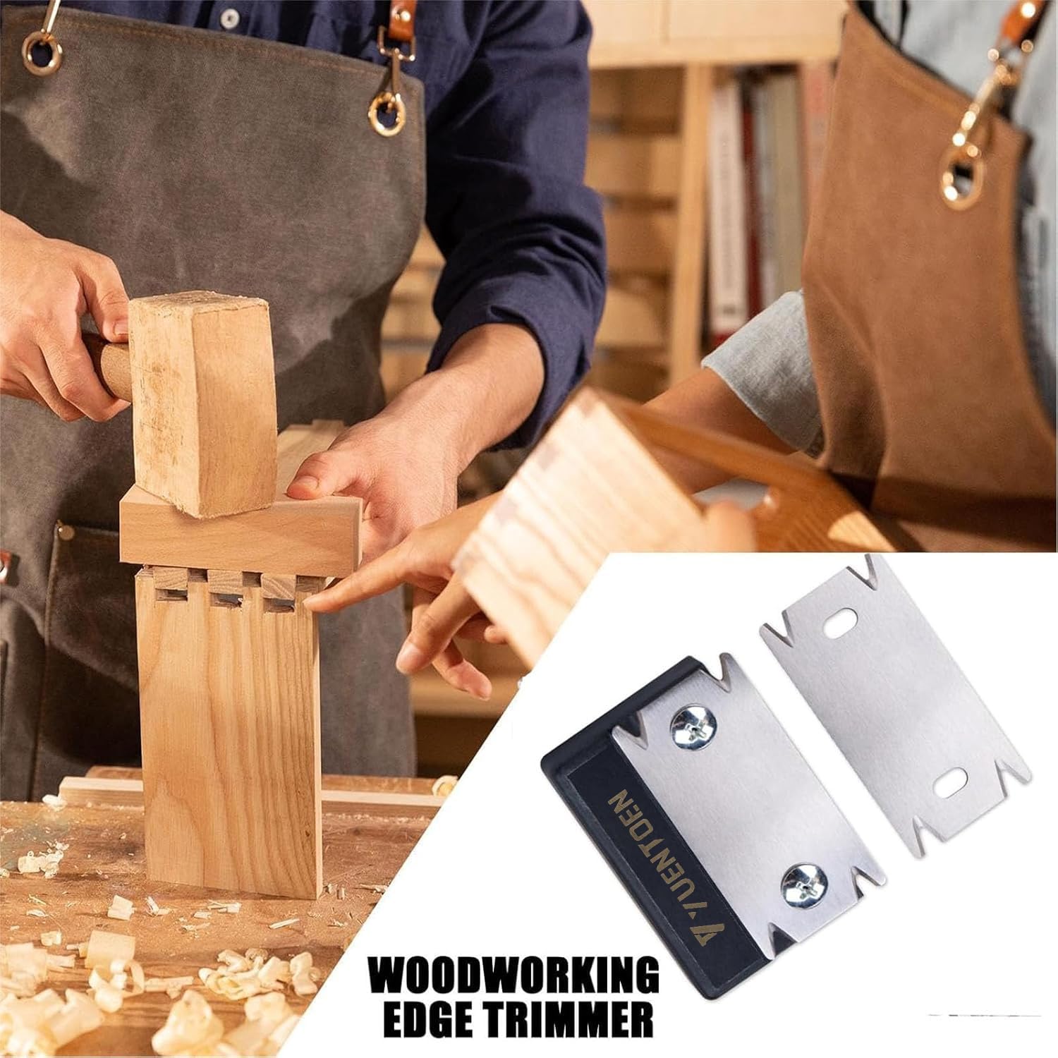 Furnierkantenschneider mit 1 Ersatzklinge, Kantenschneider Umleimer Holzbearbeitung Werkzeuge Handhobel, Edge Banding Trimmer,Holzgrate Holzkante Bänder Trimmer Einhandhobel für PVC ABS