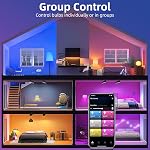 Tenmiro Smart Light Bulbs, 9W A19 Color Changing Light Bulb Work with Alexa, Google Assistant & Google Home, Music Sync WiFi & Bluetooth LED Bulbs Dimmable 800LM