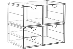 Multi-function Clear Stackable Cosmetic Organizer