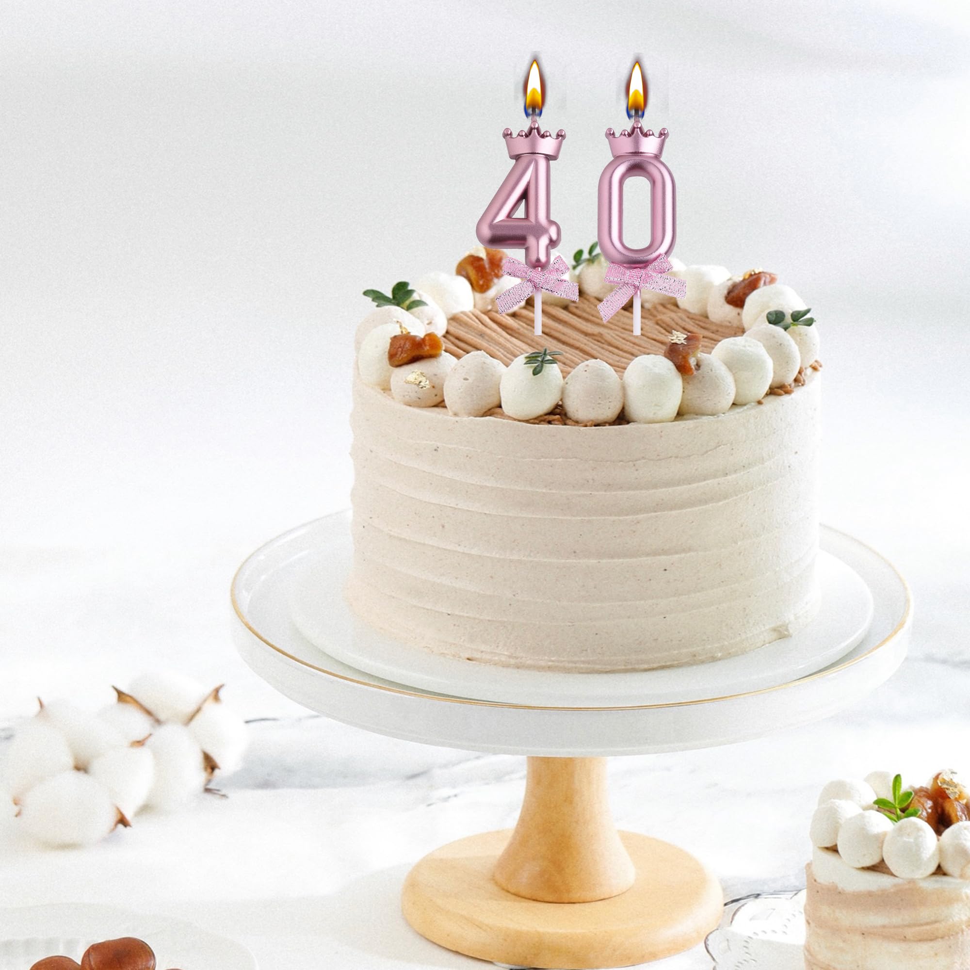 Velas de cumpleaños número 40, velas de cumpleaños con números de 40 años para hombres y mujeres, decoración de tarta de feliz cumpleaños, regalos para la celebración del 40 aniversario de boda