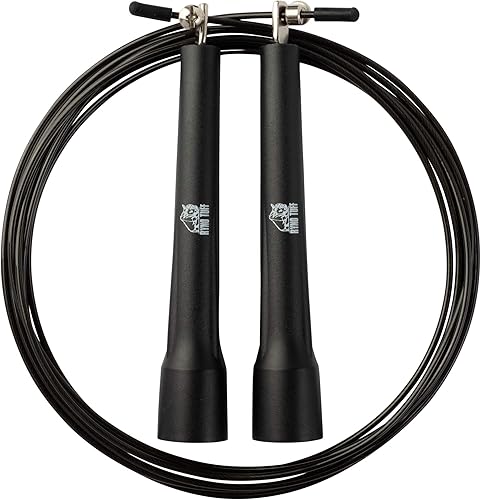 Cuerda de velocidad clásica de acero de 10 pies para hombres y mujeres, cuerda de saltar ajustable para entrenamiento cardiovascular, artes