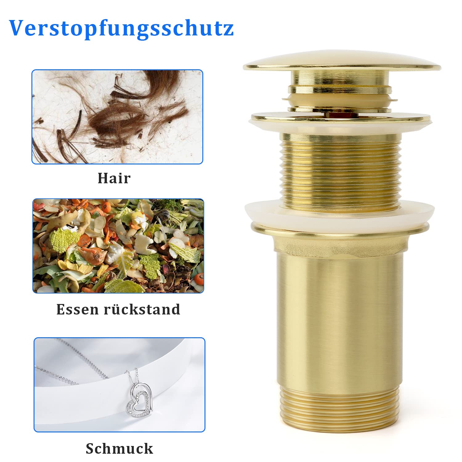 Pressalit Wastafels / Afvoergarnituur pop-up ventiel, Afvoerplug