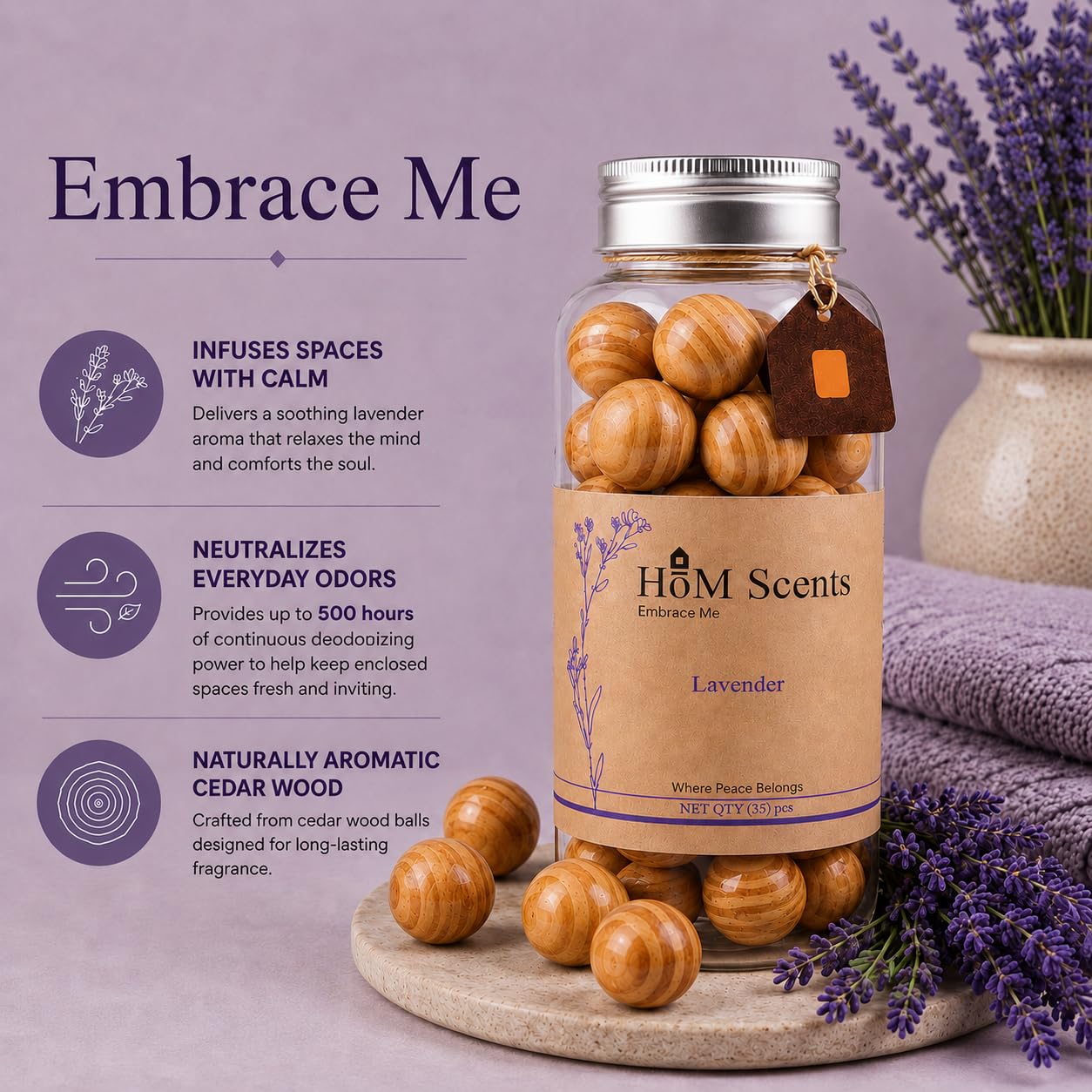Lavender cedar balls — product detail 1