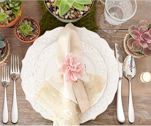 Miniatura 7 de HaWare - Juego de cubiertos pesados de 20 piezas, acero inoxidable de alta calidad, diseño moderno y elegante para el hogar, restaurante, boda,