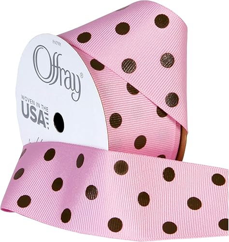 Miniatura 9 de Offray 978382 - Cinta para manualidades de puntos de 1.5 pulgadas de ancho, 3 yardas, patrón de lunares blancos y negros