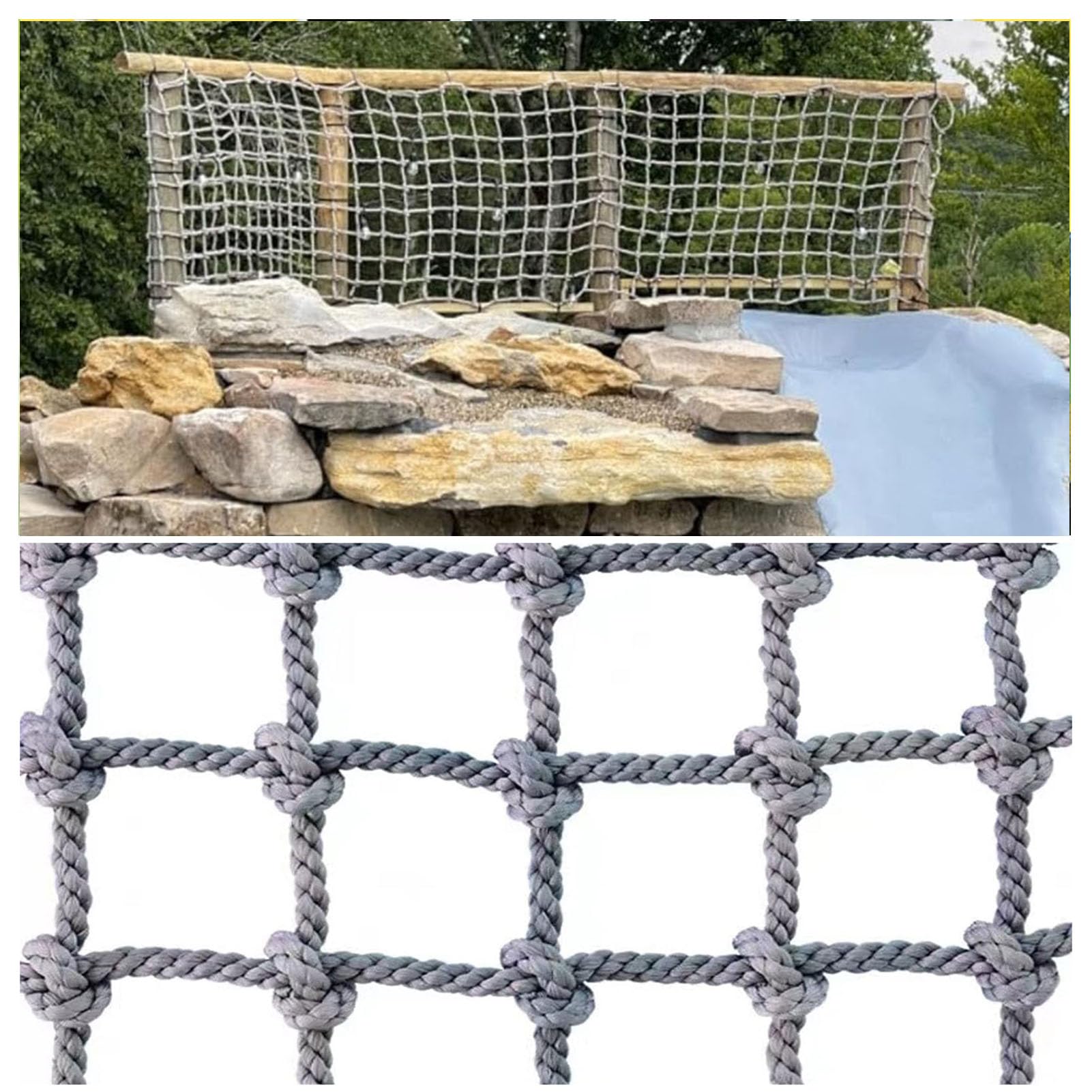 Filet d'escalade polyamide 8mm filet de chargement 2x3m enfant et jardin