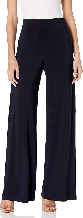 Norma Kamali Women's Straight Leg Pant Go in Midnight