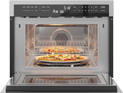 Vista 8 de KoolMore 24 Inch Built-in Convection Oven and Microwave Combination with Broil, Soft Close Door, 1000 Watt Power, Stainless Steel Finish, Touch