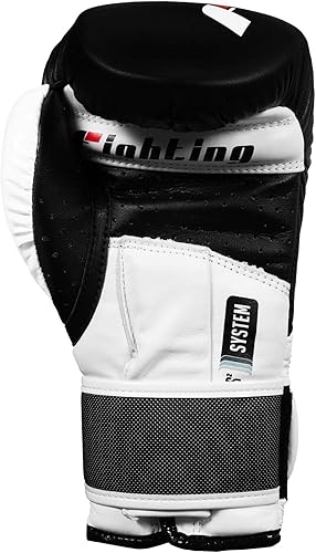 Miniatura 2 de Fighting Sports S2 Gel Power Sparring Guantes Negro/Blanco, 12 oz