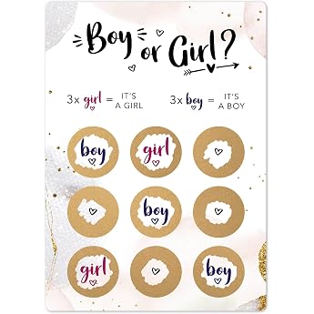 Joli Coon Scratch Card Tic Tac Toe Gender Announce - It Will Be A Boy - Gender Reveal Games - Boy or Girl Scratch Card - Baby Shower Gender Reveal