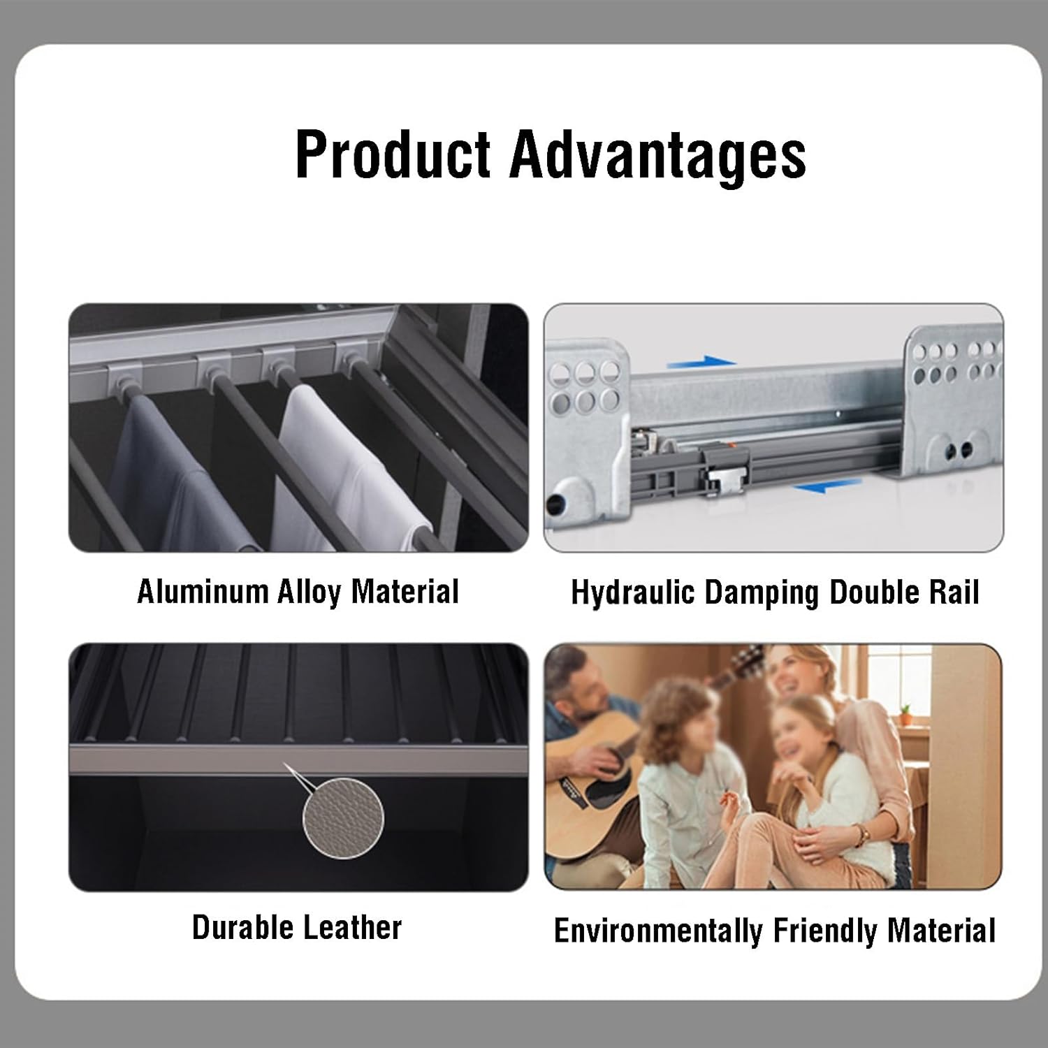 Adjustable Hidden Drying Rack for Clothes, Space-Saving Wardrobe Pants Hanger, Ideal for Drying Above Washer,464-514mm