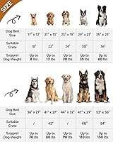 Vista 6 de KSIIA Cama lavable para perro, cama de lujo para perros, cómoda almohadilla antideslizante para mascotas, para razas de perros grandes, jumbo, Gris