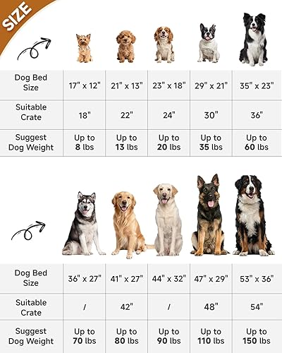 Miniatura 6 de KSIIA - Cama lavable tipo jaula para perro, cómoda almohadilla antideslizante para mascotas, para razas de perros grandes, jumbo, medianos y