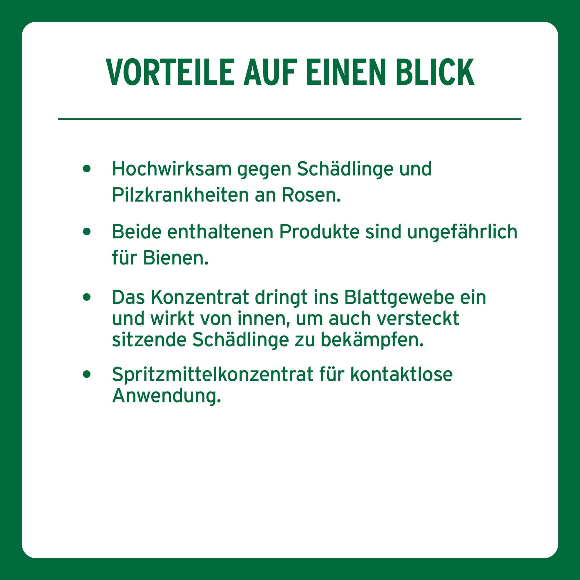 Substral Celaflor Combi-Rosenspritzmittel, 1x15+2x4ml, Rundumschutz für Rosen, gegen Schädlinge und Pilzkrankheiten