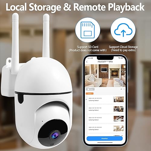 Miniatura 6 de Cámara de seguridad de 24 GHz y 5G cámaras de seguridad inalámbricas 1080P para exteriores cámaras de vigilancia externas de 360 grados para