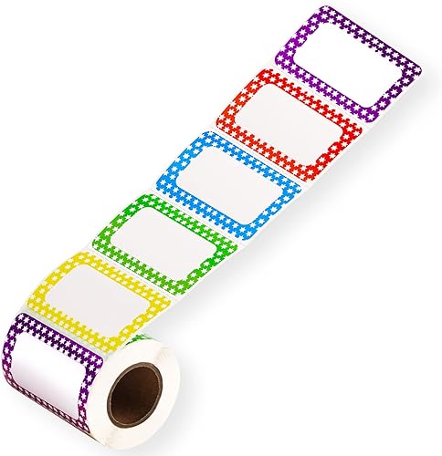 Methdic Etiquetas adhesivas de nombre de 5 colores, 400 etiquetas estilo estrella para oficina, reunión, escuela, profesores y correo..