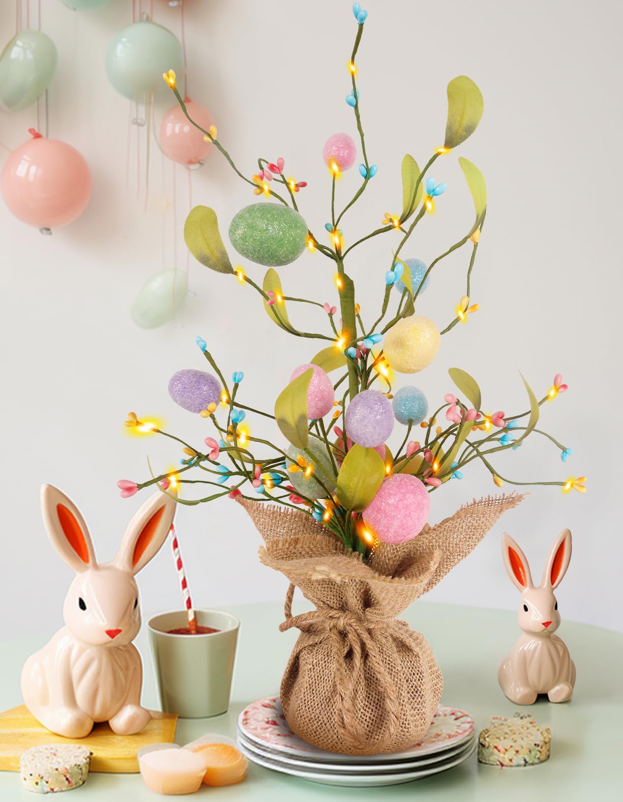 Pack De 36 Huevos De Pascua Decorativos – Adornos Ligeros Y Sin Olor Para Árbol, Mesa O Exterior, Colores Vivos, Ideales Para Crear Ambiente Festivo