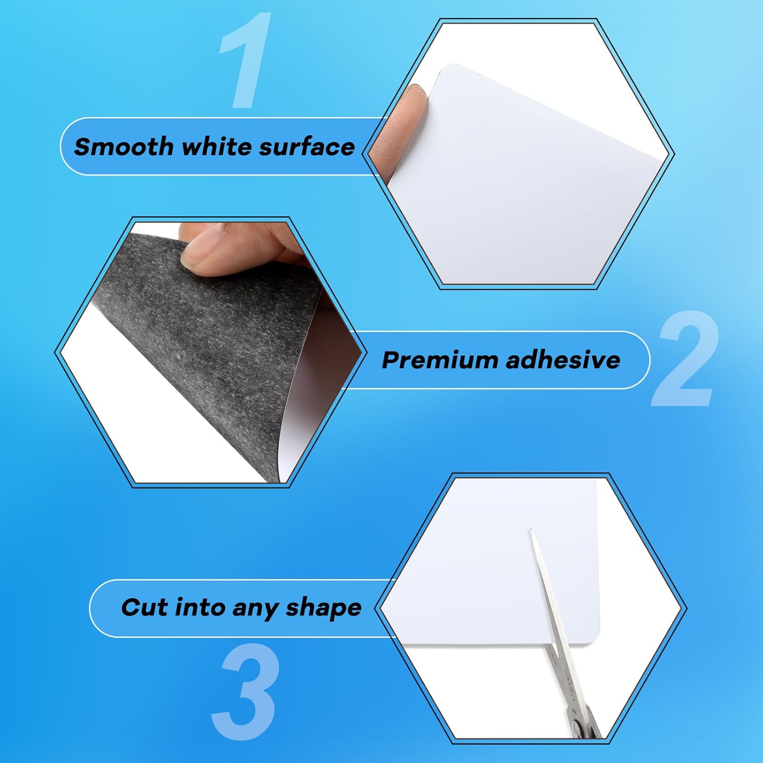 Dry Erase Labels 24 Pack 3x5 in Reusable Sticky Notes Dry Erase Stickers WhiteBoard Stickers Labels for Storage Bins(Include Wipe Cloth & Pen) image 2