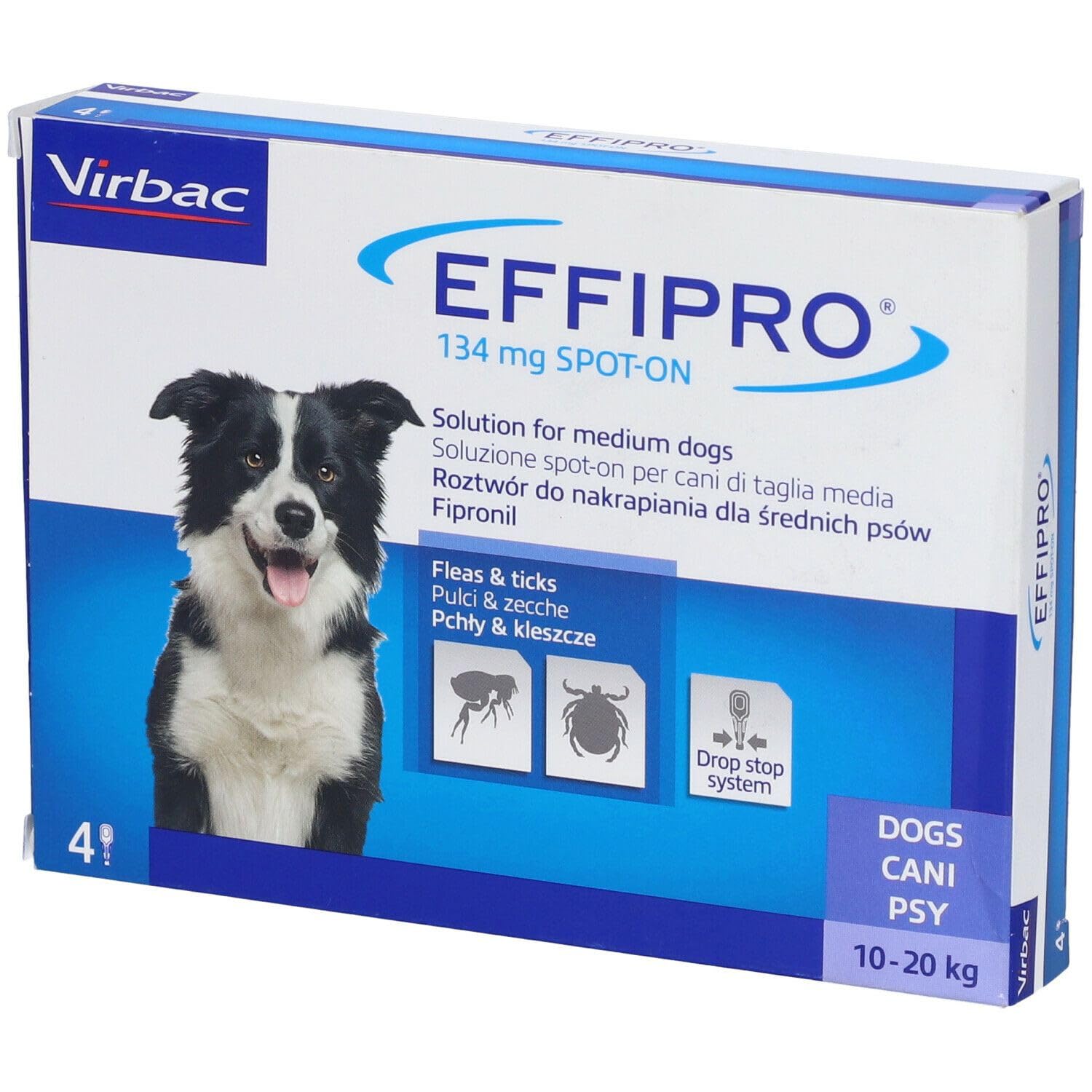 VIRBAC 104070038 Effipro' Dog 4Pip Medium 10-20 kg